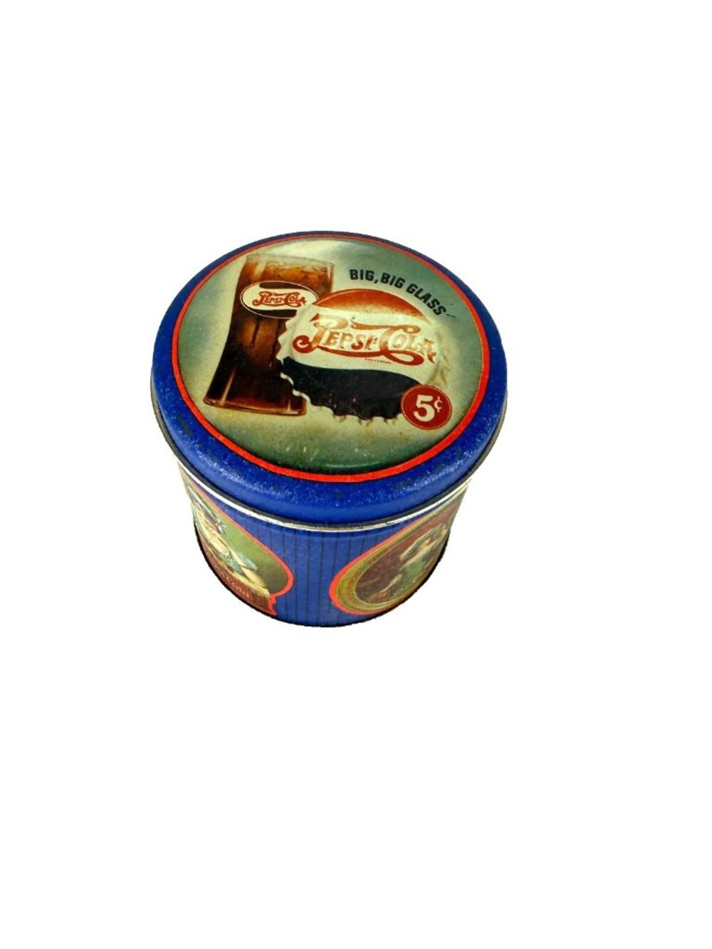Vintage 1988 Pepsi-Cola Collectors Series Tin 3.5"RD x 3.5"H